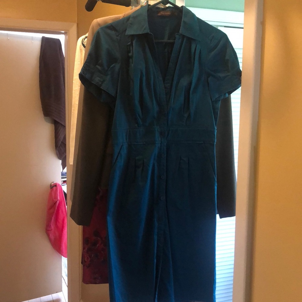 The Limited shirt dress, beautiful teal, blue. Size 6.